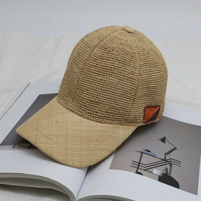 Ladies And Men's Same Shade Breathable Baseball Straw Hat Peaked