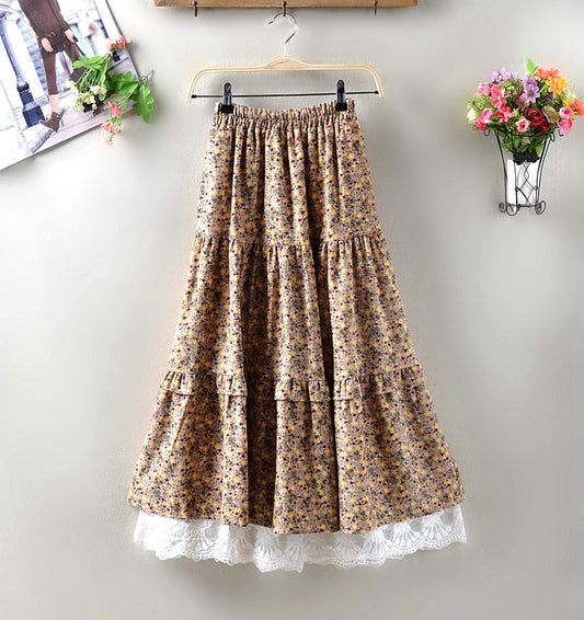 Lace All-match Long Skirt Pettiskirt