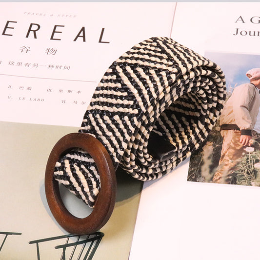 Round buckle belt