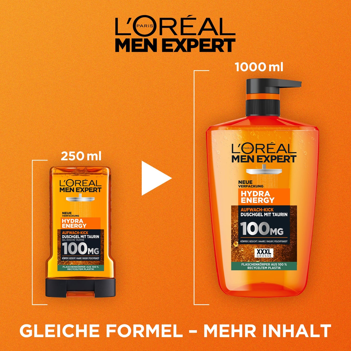 L'Oréal Men Expert Herr Hydra Energy Duschgel, 1 l