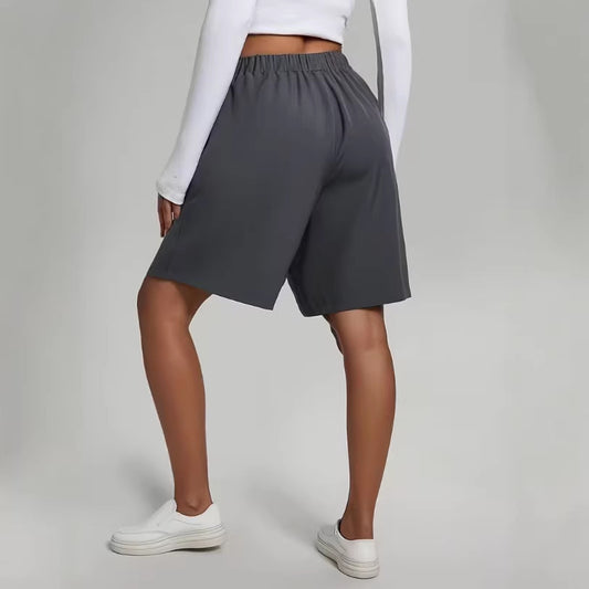 Womens Pants Womens Shorts Casual Loose Solid Color