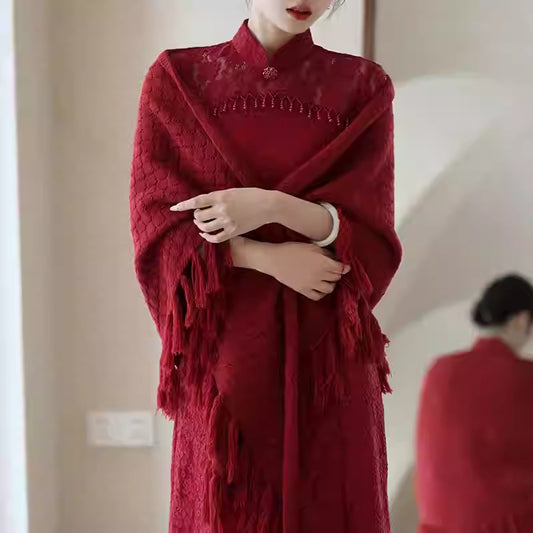 Retro New Tassel Versatile Simple Scarf