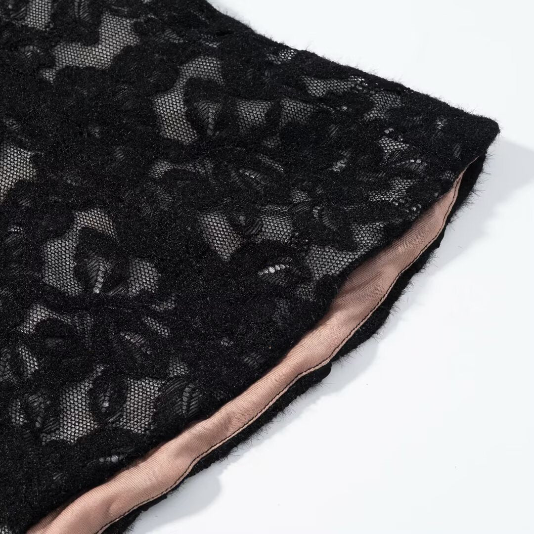 Womens Fashion Chic Western-style Velvet Lace Bustier