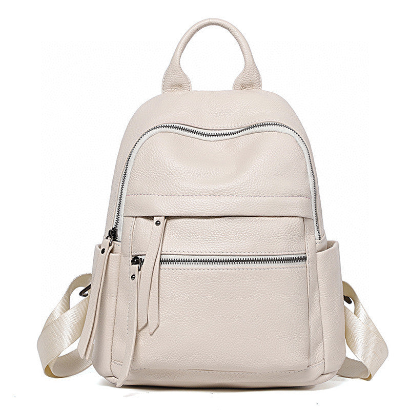 Women's Backpack Large Capacity New Fashionable And Easy-to-match Soft Leather