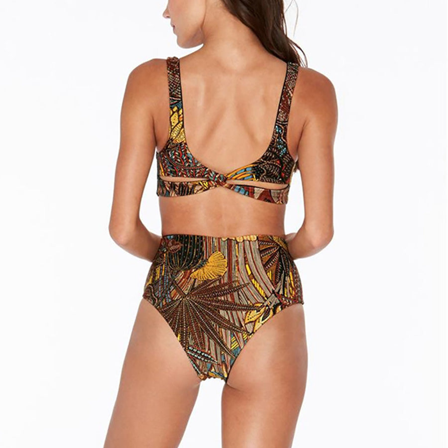 Ladies One Piece Swimsuit Rainforest Print
