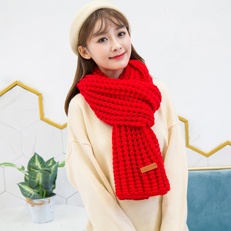 Scarf female autumn and winter Korean style wild thick wool