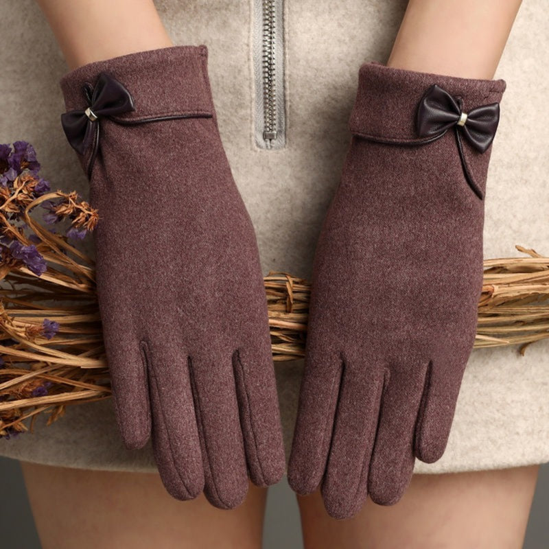 Bow Tie Touch Screen Warm Gloves