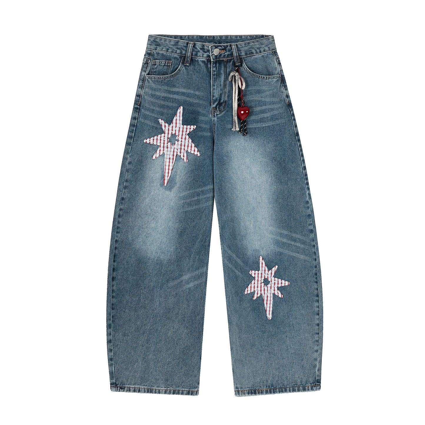 Retro XINGX Patch Machete Jeans Loose Wide Leg Pants