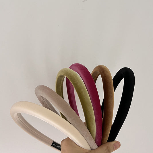 Headband High-grade Velvet Increased Skull Top Retro Thin Edges