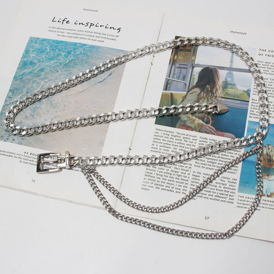 Metal chain belt