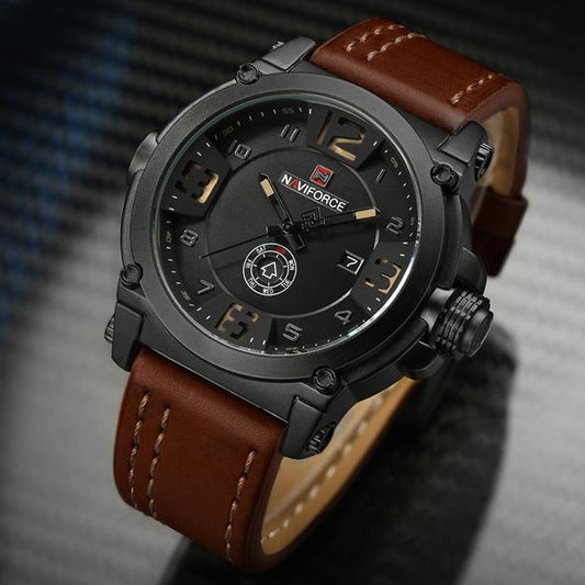 NAVIFORCE 9099 Men's Watch Calendar Men's Watch Waterproof Quartz Strap Watch