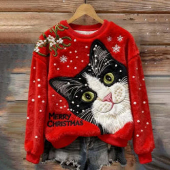 Digital Print Atmosphere-Boosting Flannel Hoodie 3D