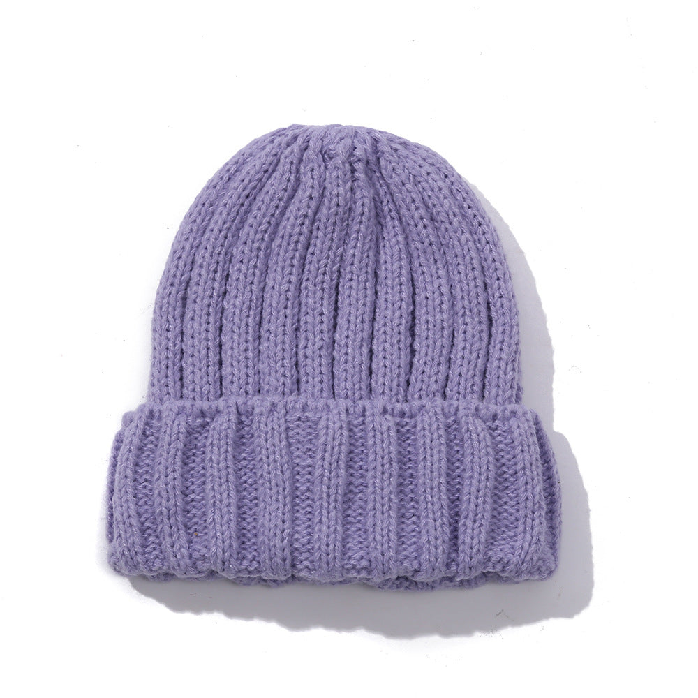 Men's And Women's Fashion Solid Color Wool Knitted Hat