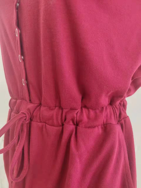 Casual Loose Fitting Wide Leg Shorts With Waistband And Tie Up