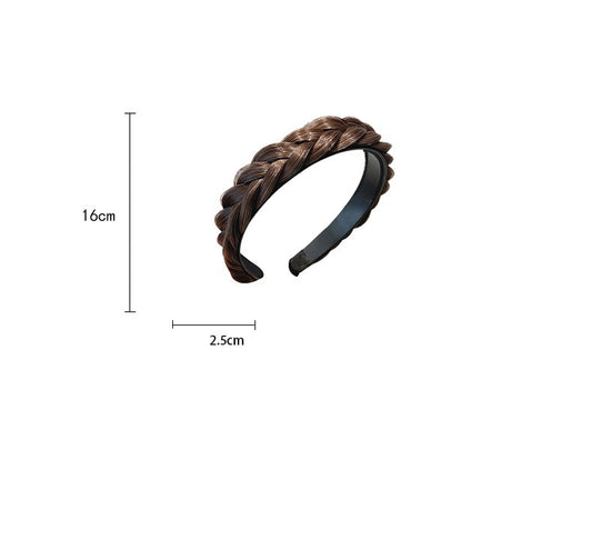 Toothed Non-slip Fishbone Braid Wig Headband