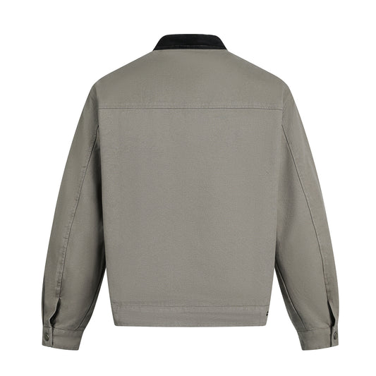 Men's Washed Corduroy Collar Stitching Workwear Jacket
