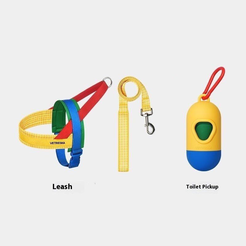 Pet Dog Walking Chest Strap And Traction Rope Set