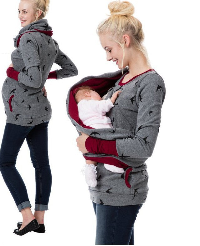 Long-sleeve Printed Maternity And Womens Clothing