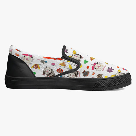 Low-top Lace-up Platform Round-toe Canvas Canvas Shoes