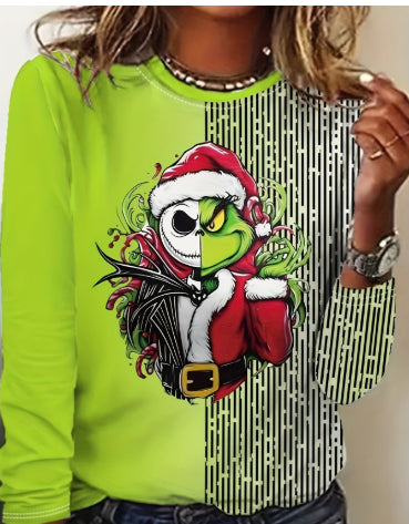 Christmas Women's Sweater 3D Digital Printing Cute Snowman