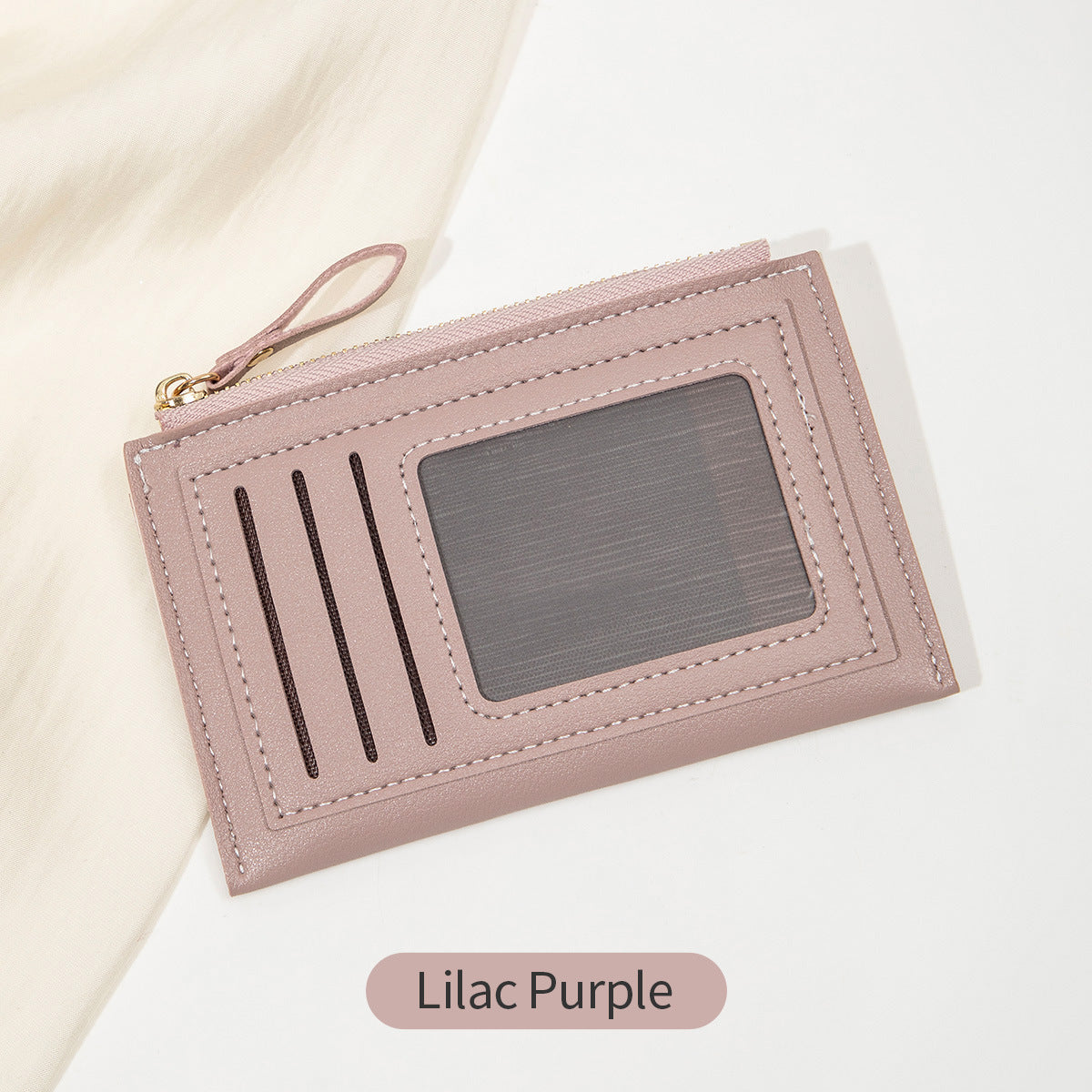 Lightweight Ultra-thin Korean Fashion Zipper Women's Short Wallet