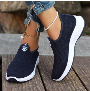 Women's Soft Bottom Slip-on Flyknit Breathable Casual Shoes