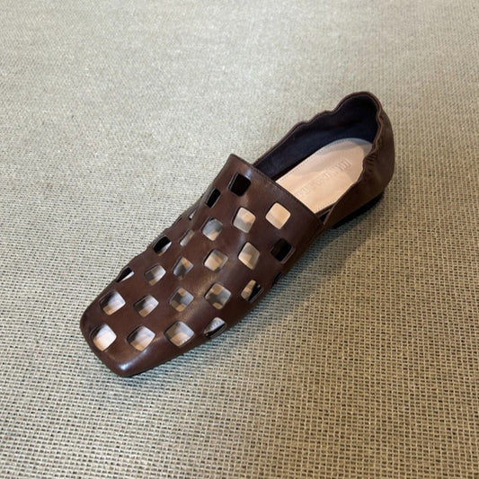 Kvinders Retro Flade Sko Med Udskårne Folder For Et Sofistikeret Look
