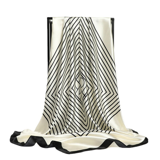 Nordic-striped Silk Scarf Same Style As The Influencers