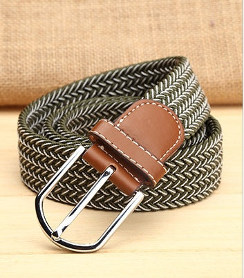 Elastic woven elastic men's belt
