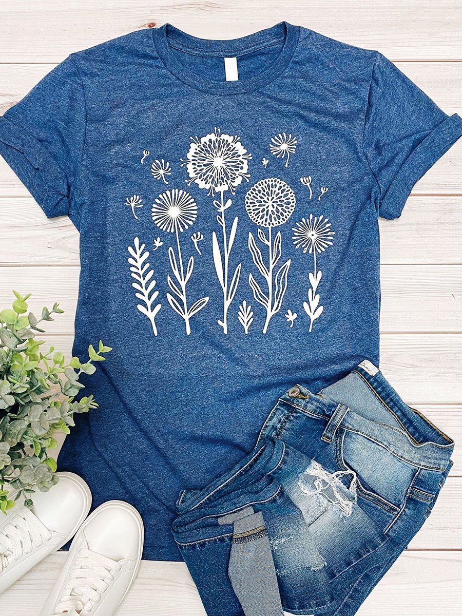 Women's Ethnic Style 3D Color Creative Fashion V-Neck T-Shirt