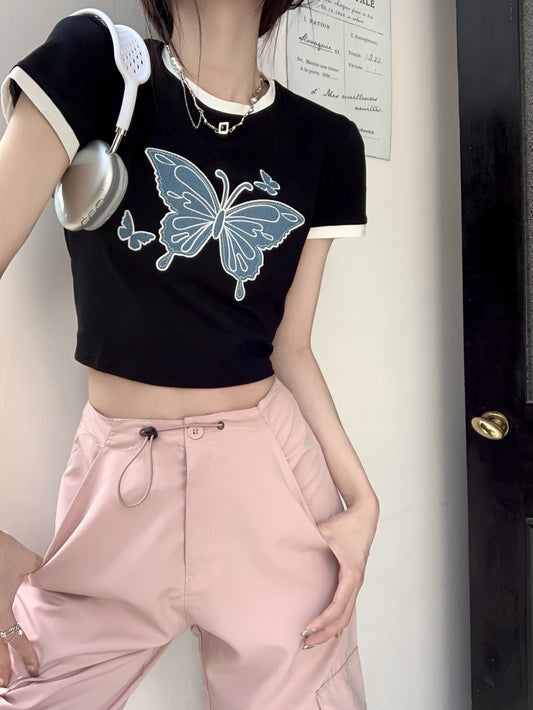 Short Sleeved T-shirt For Women In Summer American Style