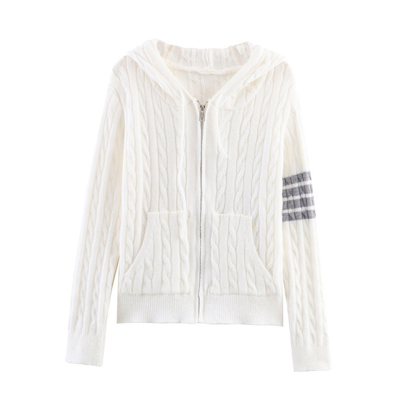 Women's Loose Casual Twist Hoodie Top