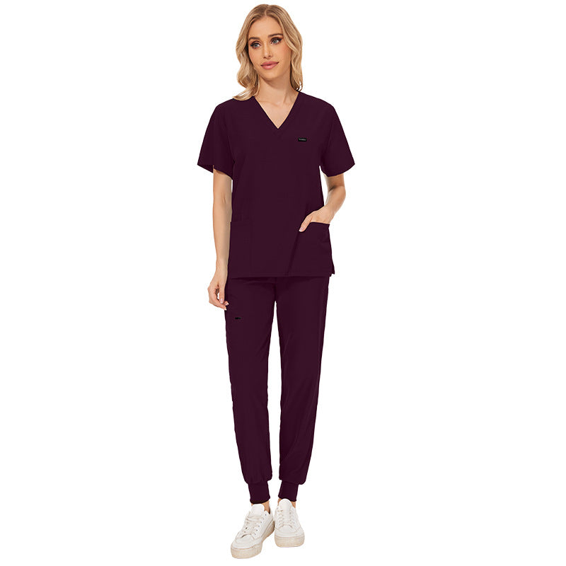 Mint-green Short-sleeve Nurse Jogging Workwear