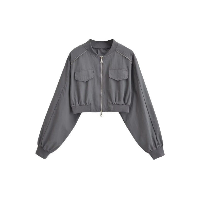 Short American-style Vintage Workwear Jacket