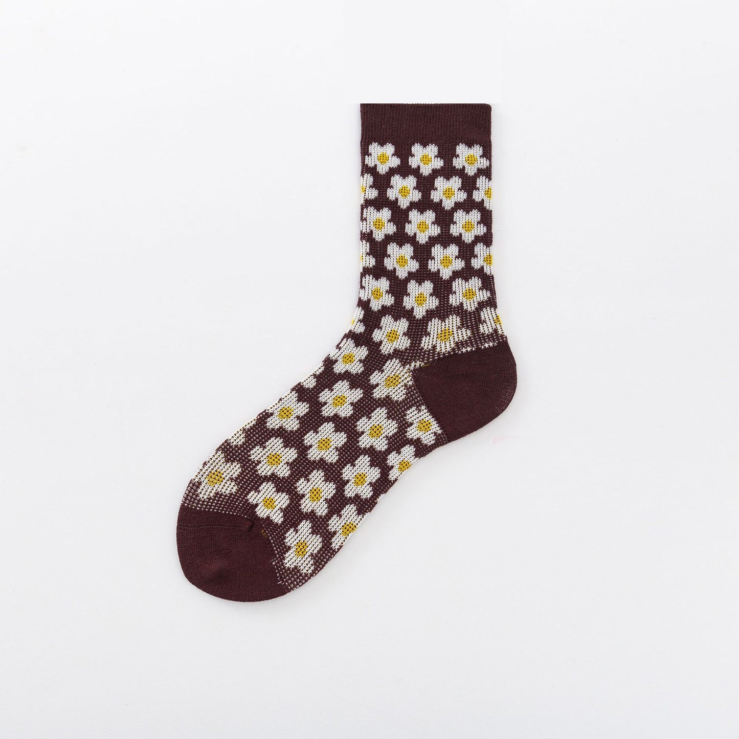 Double Needle Hyuna Style Flower Socks