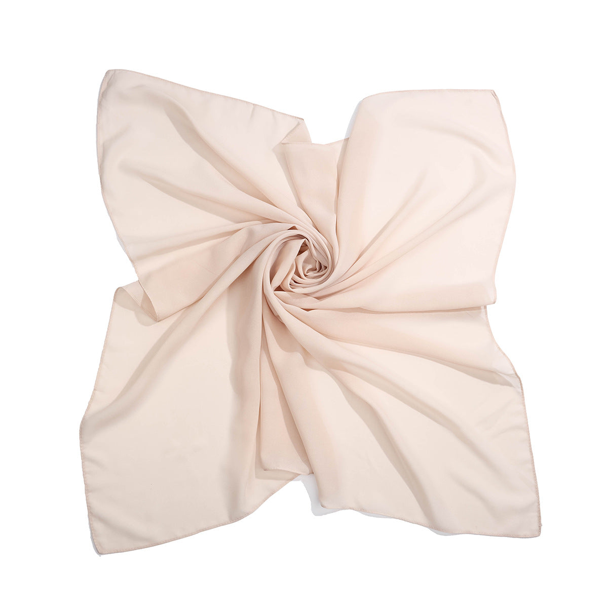 Composite Chiffon Square Scarf Solid Color Headscarf Comfortable And Breathable