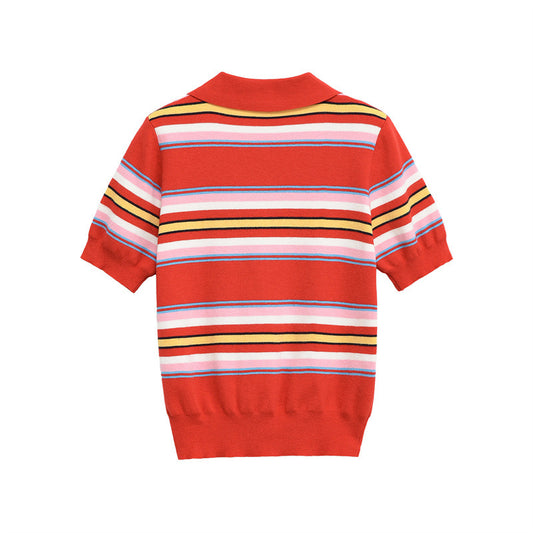Mini Striped Top And Skirt