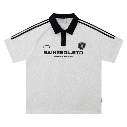 American Retro Polo Shirt Ruoshuai Short Sleeve