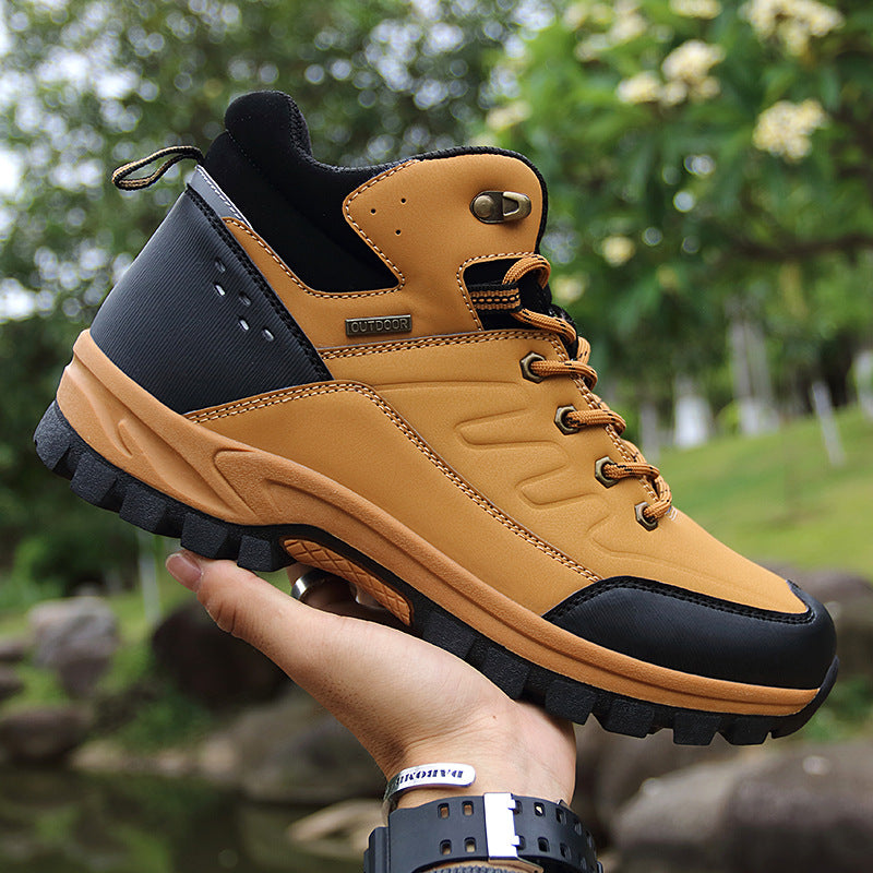 Men's Outdoor Hiking Boots High-top Single-layer Shoes