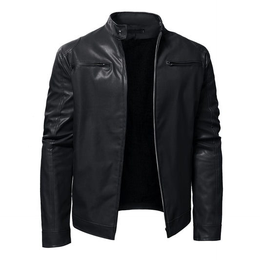 Men's Business Gentleman Fleece-lined Thickened Zipper Cardigan