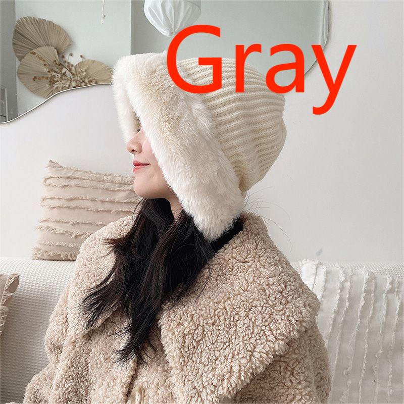 Plush Stitching Ear Woolen Cap Children
