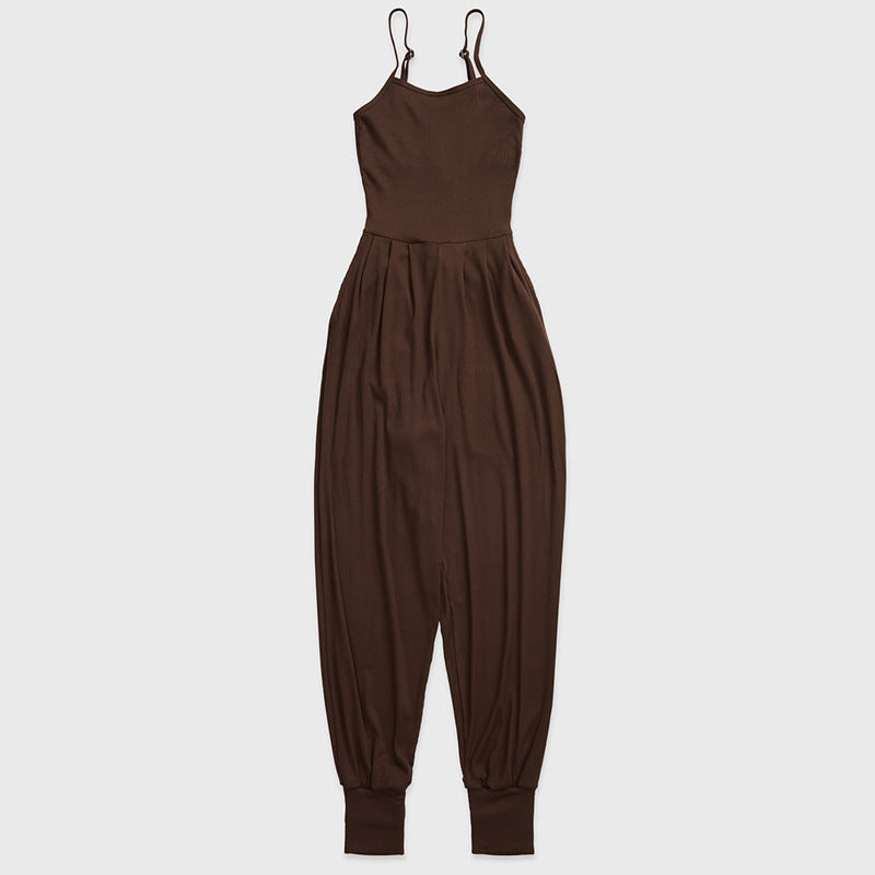 Sling Vest Type Step-on Pilates Jumpsuit