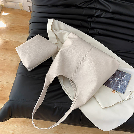 Large Capacity Soft Leather Bag Bag Women's All-match Shoulder