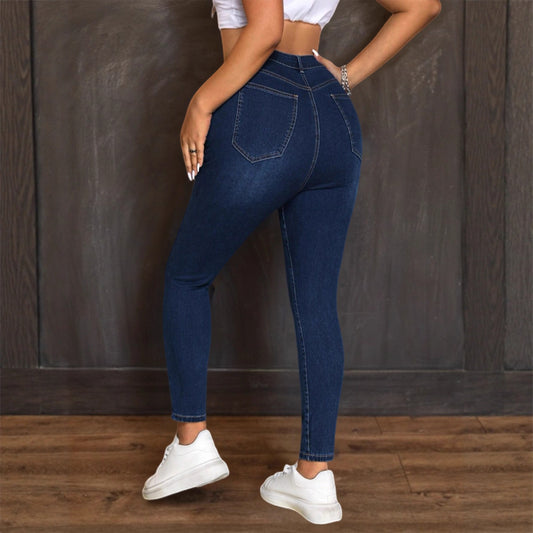 Wide-hip Narrow-leg Pants In A Crisp White Wash Form-fitting