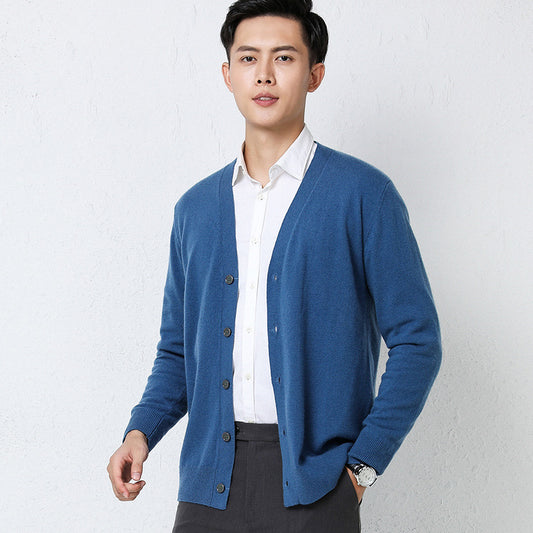 Men's Casual All-Match Long-Sleeve Knitted Jacket