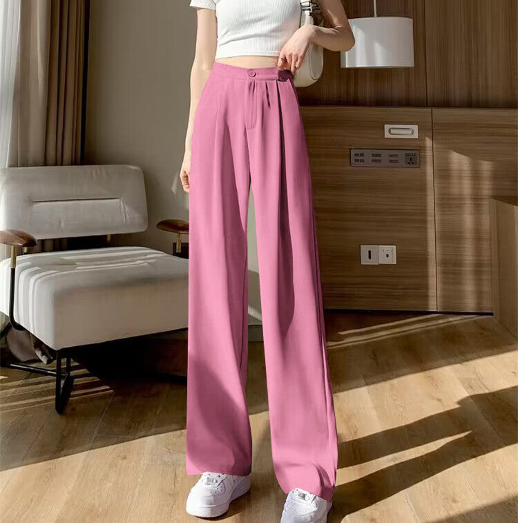Suit Straight-leg Pants Women's Mid-waist Drape