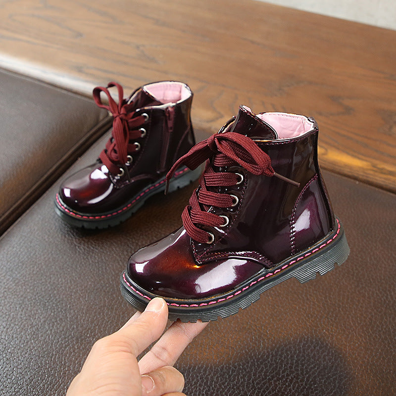 Boys And Girls Fashion Non-slip Beef Tendon Soft Bottom Boots