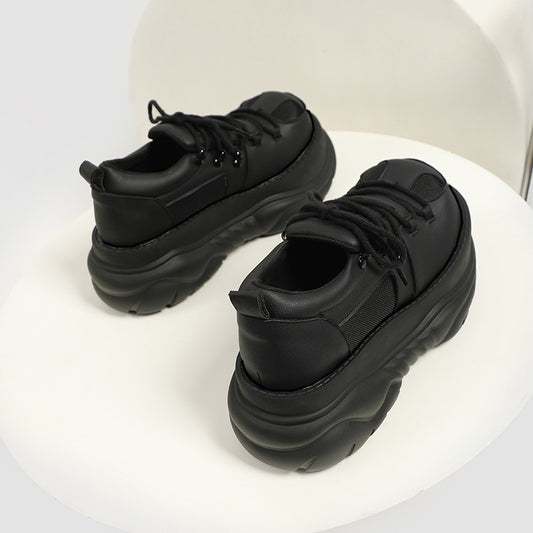 Thick Bottom All-matching Big Head Shoes Special-interest Design