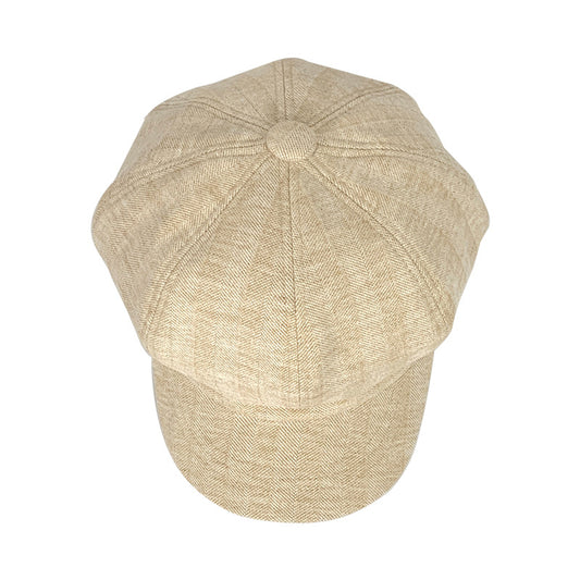 Casual All-match Plaid Cotton Octagonal Hat