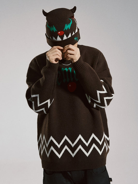 Alfabet Personlighed Djævel Jul Løs Sweater Mænd